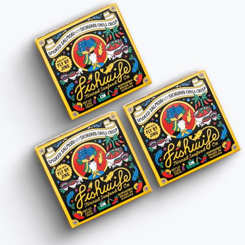Fishwife Smoked Salmon with Fly by Jing Sichuan Chili Crisp 3-Pack (3.2 Ounce) | Gluten Free, High Protein, Paleo Friendly, Omega-3s | Hand-Packed with Sichuan Chili Sauce | Amazon (US)