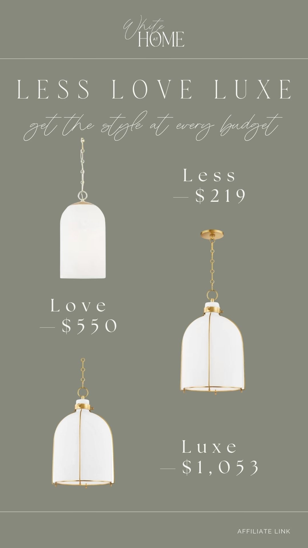 The prettiest less, love, and luxe pendants! When building our home I chose to invest in lighting, including these luxe pendants for our kitchen! They’re a splurge, so if you’re looking to save, the less and love options are beautiful substitutes! 

#LTKHome