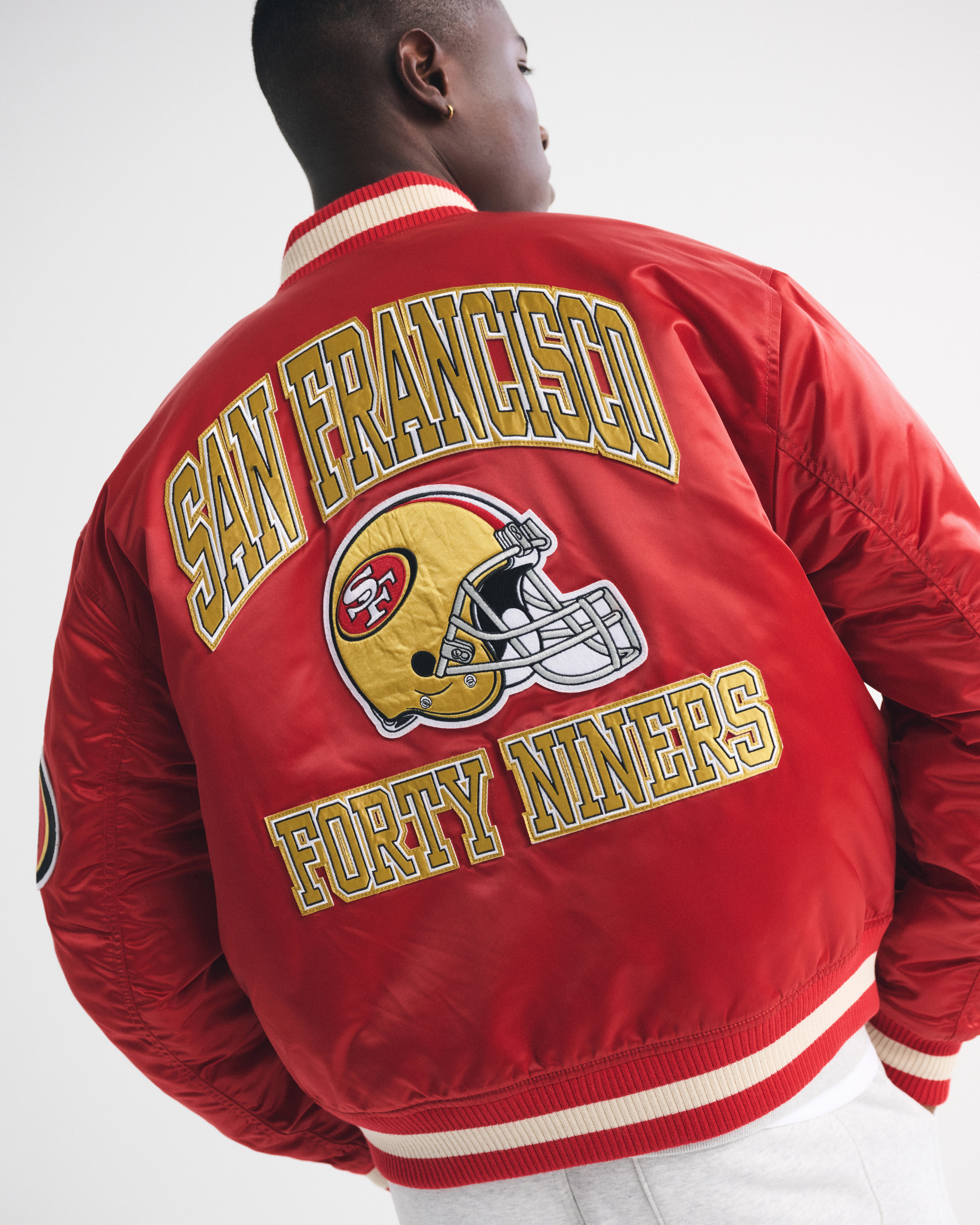 San Francisco 49ers Varsity Bomber Jacket | Abercrombie & Fitch (US)