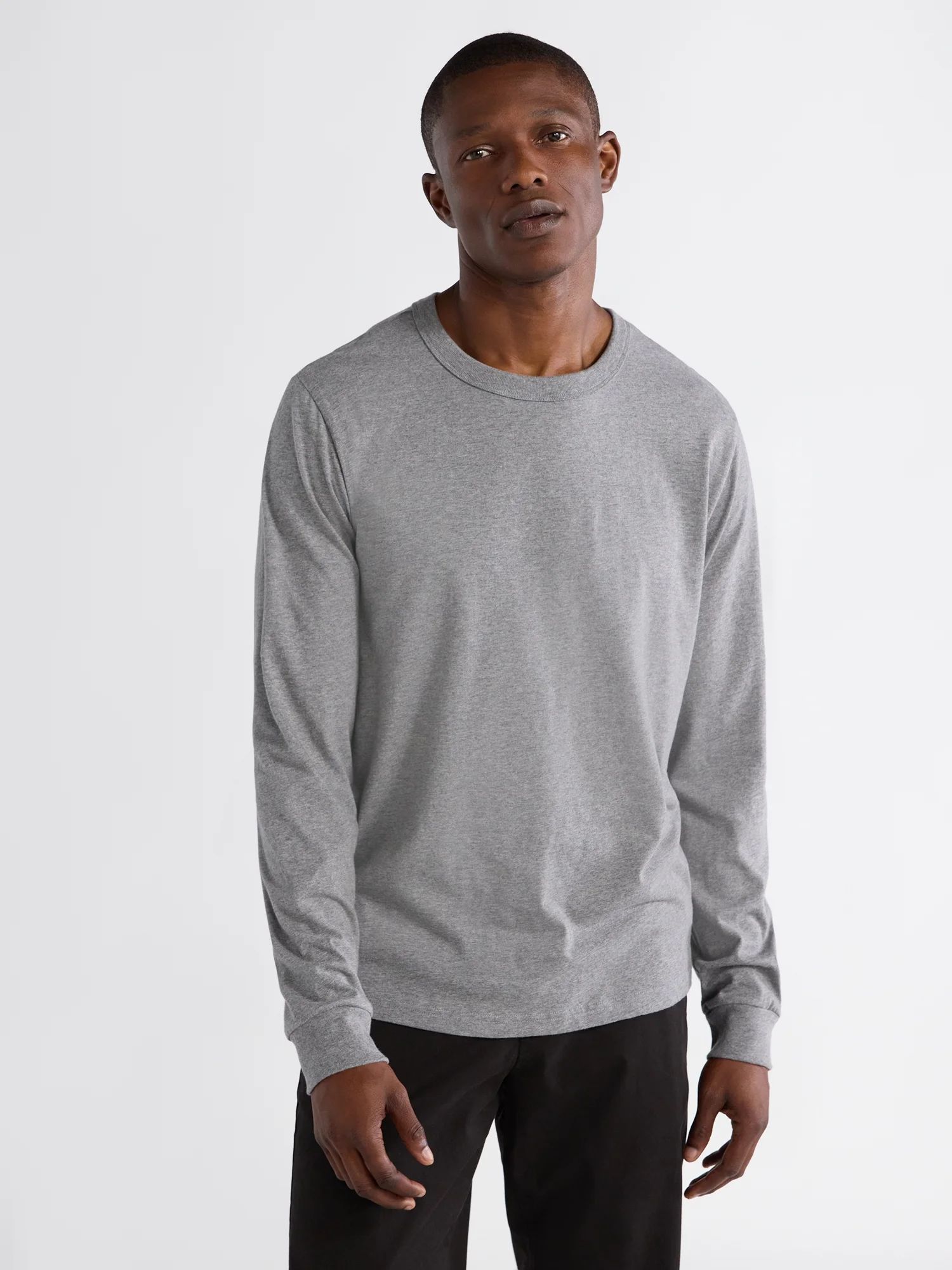 Free Assembly Men’s Everyday Cotton Tee with Long Sleeves, Sizes S-3XL | Walmart (US)