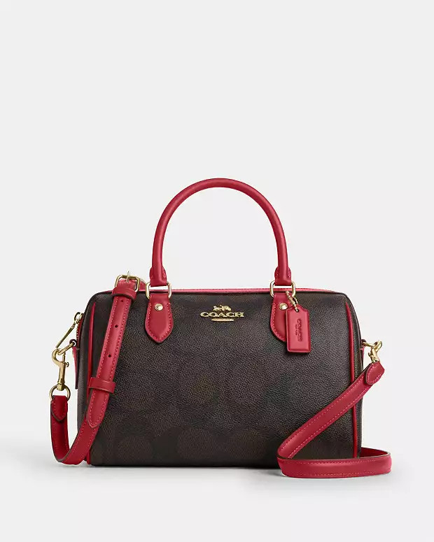 Rowan Satchel Bag In Maxi Signature Canvas | Coach Outlet US