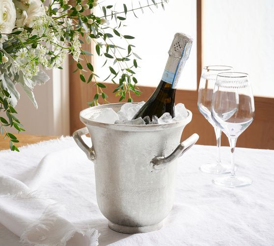 Rustic Metal Handcrafted Ice Bucket | Pottery Barn (US)
