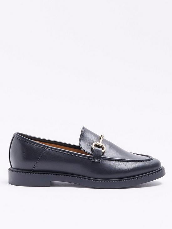 River Island Flat Buckle Loafer - Black | Very (UK)