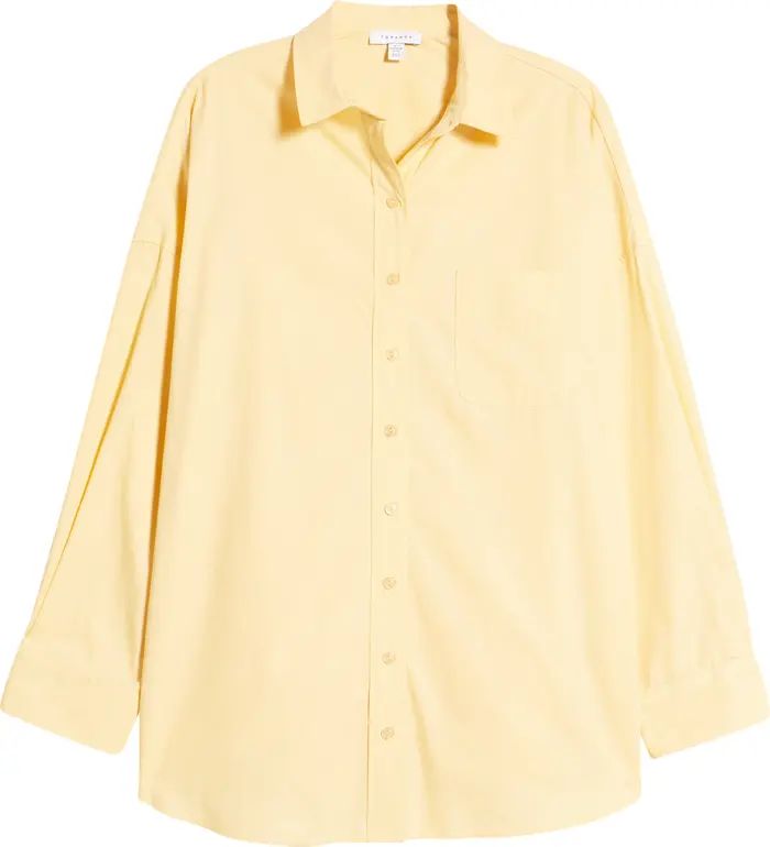 Topshop Women's Oversize Poplin Button-Up Shirt | Nordstrom | Nordstrom