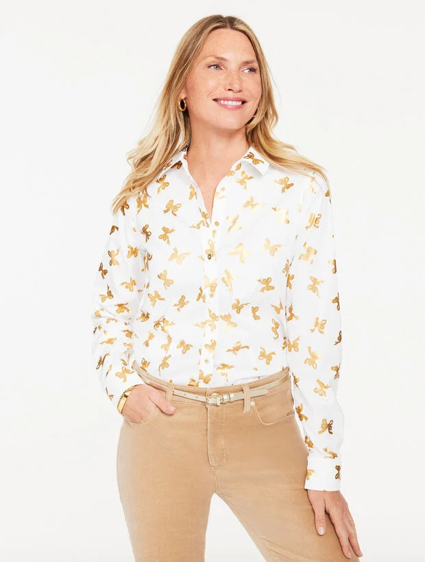 Non-Iron Perfect Shirt – Beautiful Bows | Talbots