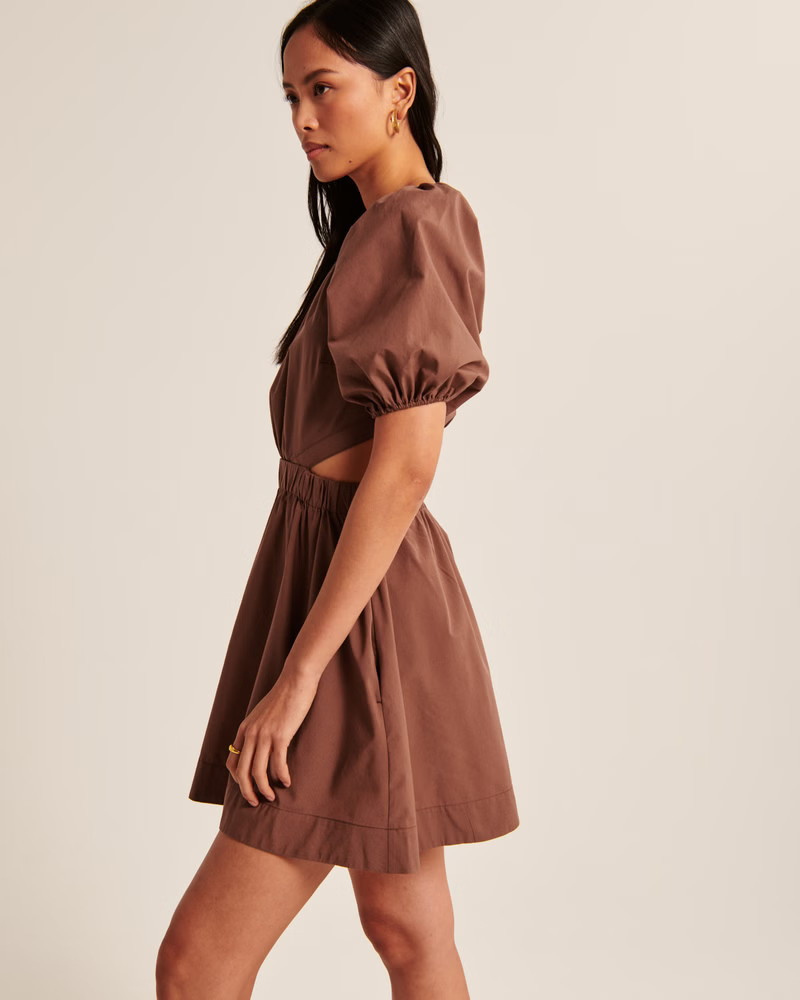 Women's High-Neck Open Back Mini Dress | Women's New Arrivals | Abercrombie.com | Abercrombie & Fitch (US)