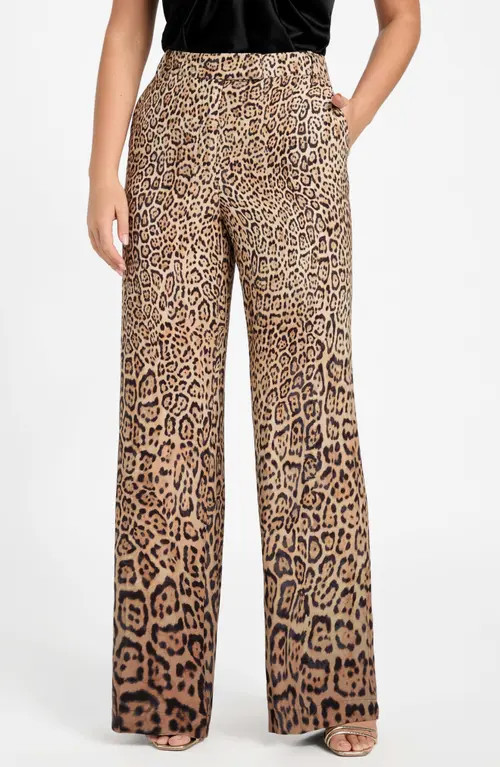 Marciano Amy Leopard Print Wide Leg Pants in Charming Leopard Print at Nordstrom, Size 10 Us | Nordstrom