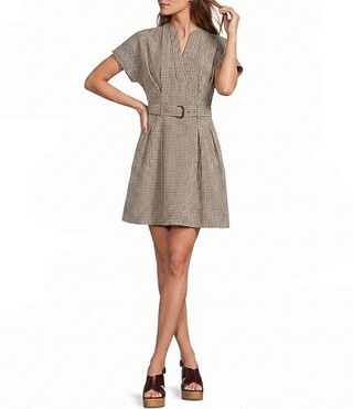 Antonio Melani Sylvia Belted Mock Neck Dress | Dillard's | Dillard's