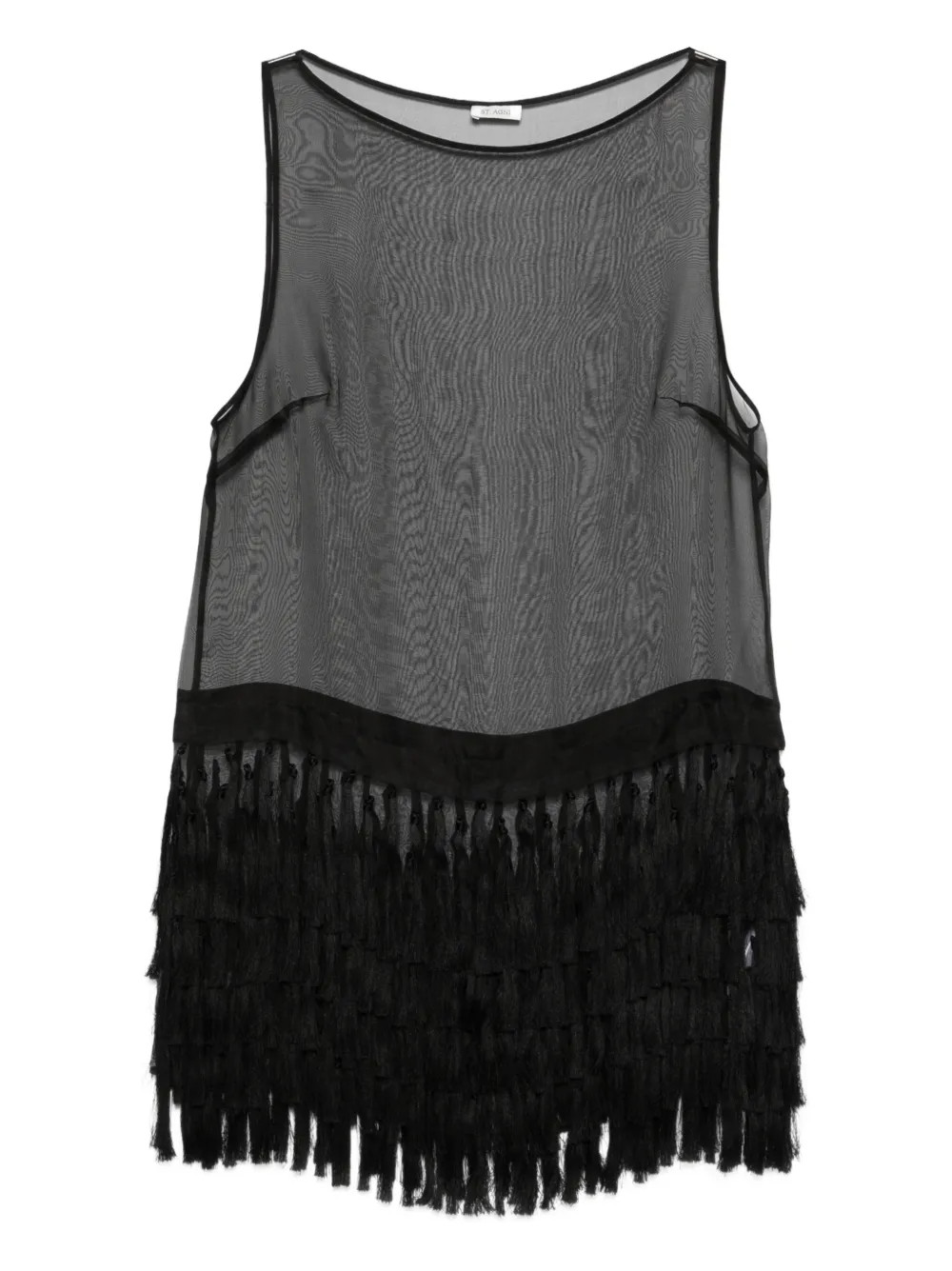 St. Agni tassel-detail Mini Dress | Black | FARFETCH | Farfetch Global
