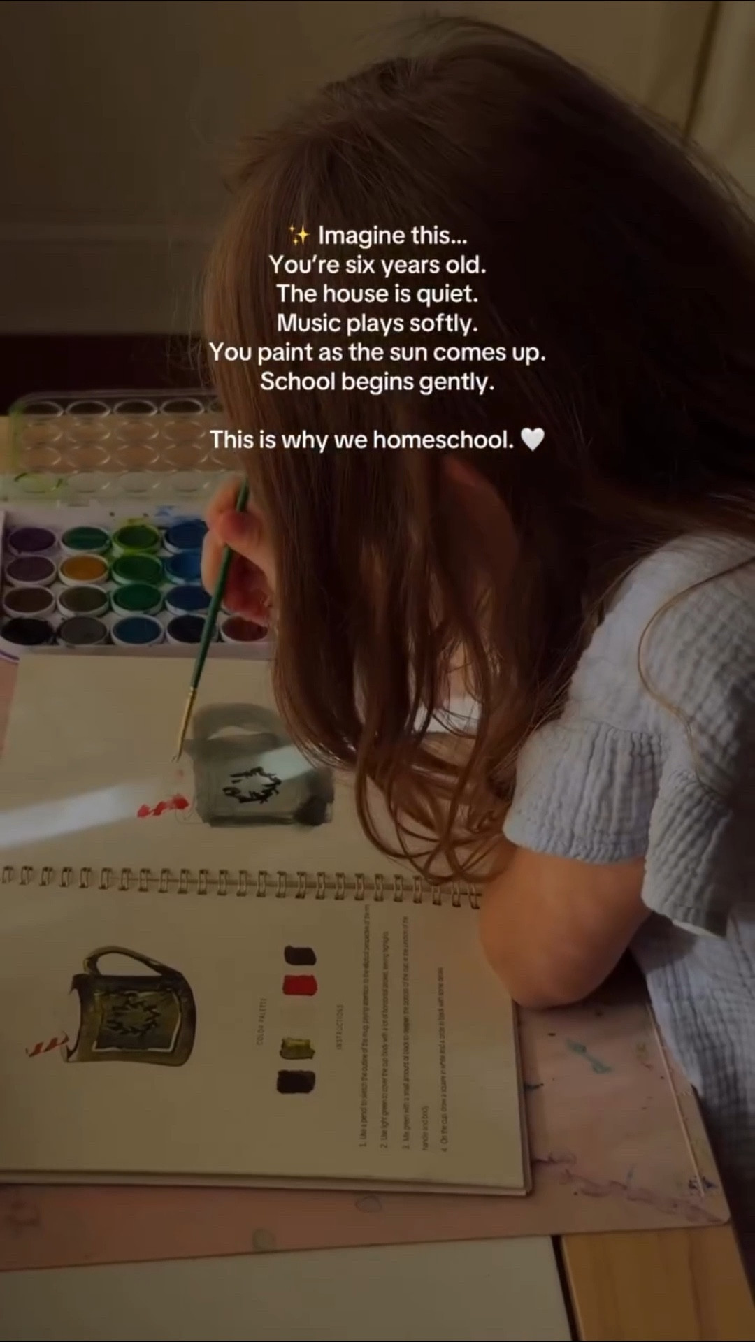 This is what homeschooling first grade looks like. 🥹

Some mornings aren’t meant to be rushed. They’re meant to be felt.🤍

Paint before pencils.
Music before noise.
Creativity before expectations.

This is what learning looks like when childhood comes first. 🤍

Comment WATERCOLORS for the link to the watercolor book! 

#homeschool #homeschoolers #homeschoolmom #homeschooling #homeschoolingfirstgrade