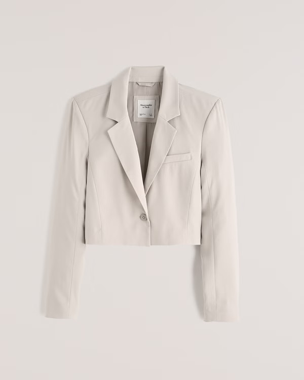 Women's Cropped Blazer | Women's New Arrivals | Abercrombie.com | Abercrombie & Fitch (US)