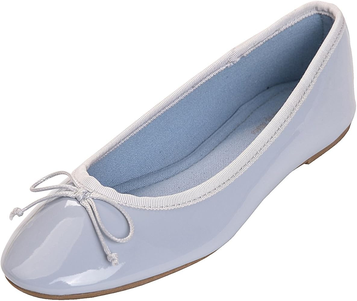 Feversole Women's Macaroon Colorful Memory Foam Cushion Insock Patent Ballet Flat | Amazon (US)