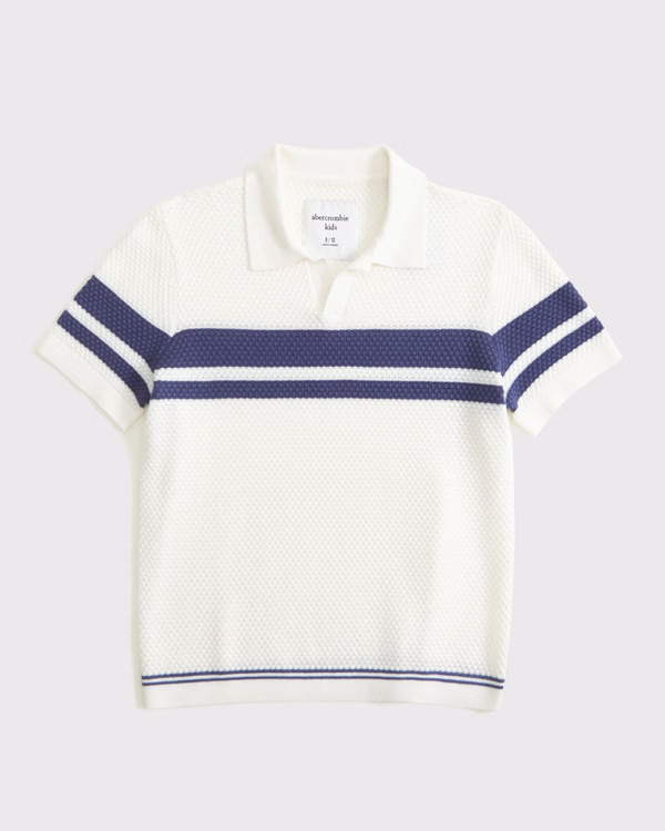 boys johnny collar sweater polo | boys tops | Abercrombie.com | Abercrombie & Fitch (US)