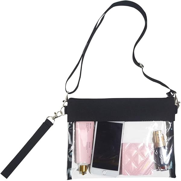 Vorspack Clear Crossbody Purse Stadium Approved PU Leather Clear Concert Bag | Amazon (US)