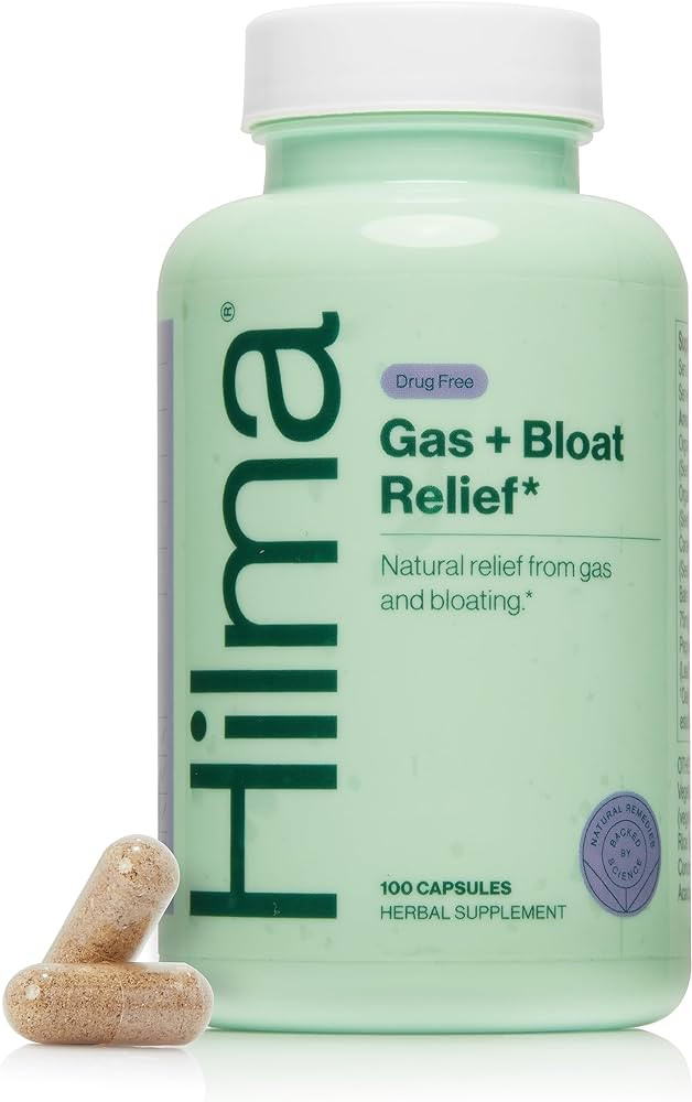 Hilma Natural Gas & Bloating Relief - with Lemon Balm, Fennel & Peppermint Leaf - Doctor Formulat... | Amazon (US)