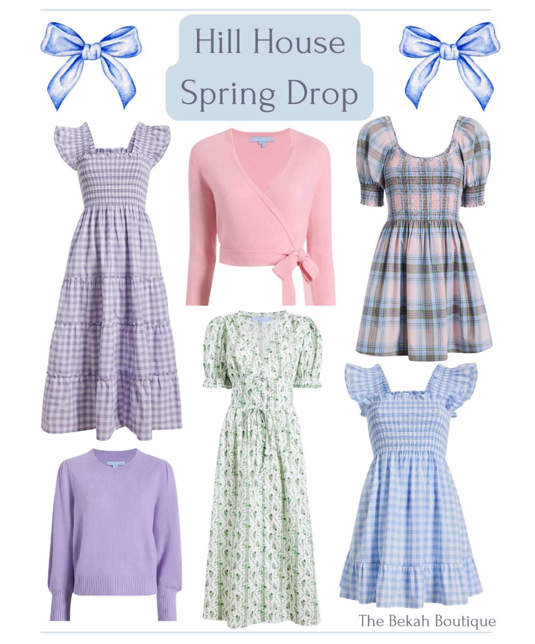 Hill House’s spring collection launched yesterday, and it has me dreaming of sunshine. ☀️🌸 Sharing my favorites from the drop along with sizing, reviews and what I ordered on The Bekah Boutique. 

Hill House, Hill House Home, spring outfit, spring dress, gingham dress, floral dress, nap dress, spring style, wrap sweater, plaid dress, purple sweater, sweater, knitwear, Easter, Easter outfit 

#LTKFind #LTKstyletip