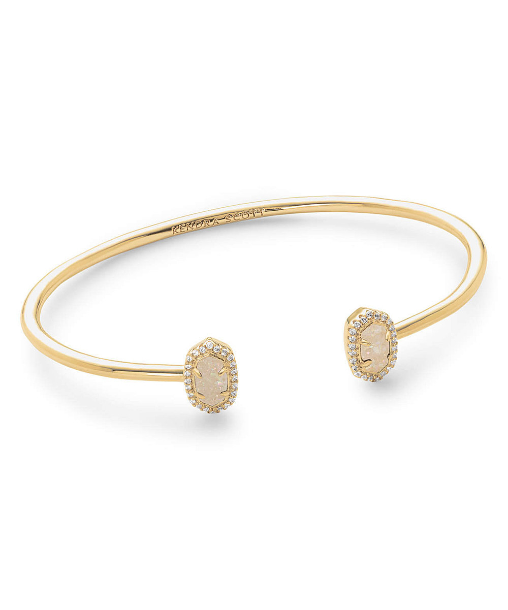 Kendra Scott Women's Bracelets GOLD - Iridescent Drusy & 14k Gold-Plated Calla Cuff | Zulily