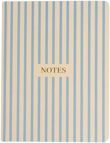 Pearhead Hardcover Journal Notebook 6x8 – Cream & Blue Stripe College-Ruled Writing Journal, 20... | Amazon (US)
