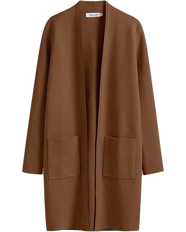 Caracilia Cardigan Sweaters for Women Casual 2023 Fall Winter Fashion Clothes Classy Long Sleeve ... | Amazon (US)