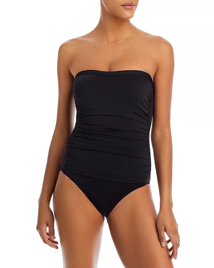 Pearl Shirred Bandeau One Piece Swimsuit | Bloomingdale's (US)