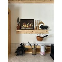 Wooden Peg Rail Shelf Entryway Coat Rack, Kitchen Decor | Etsy (US)