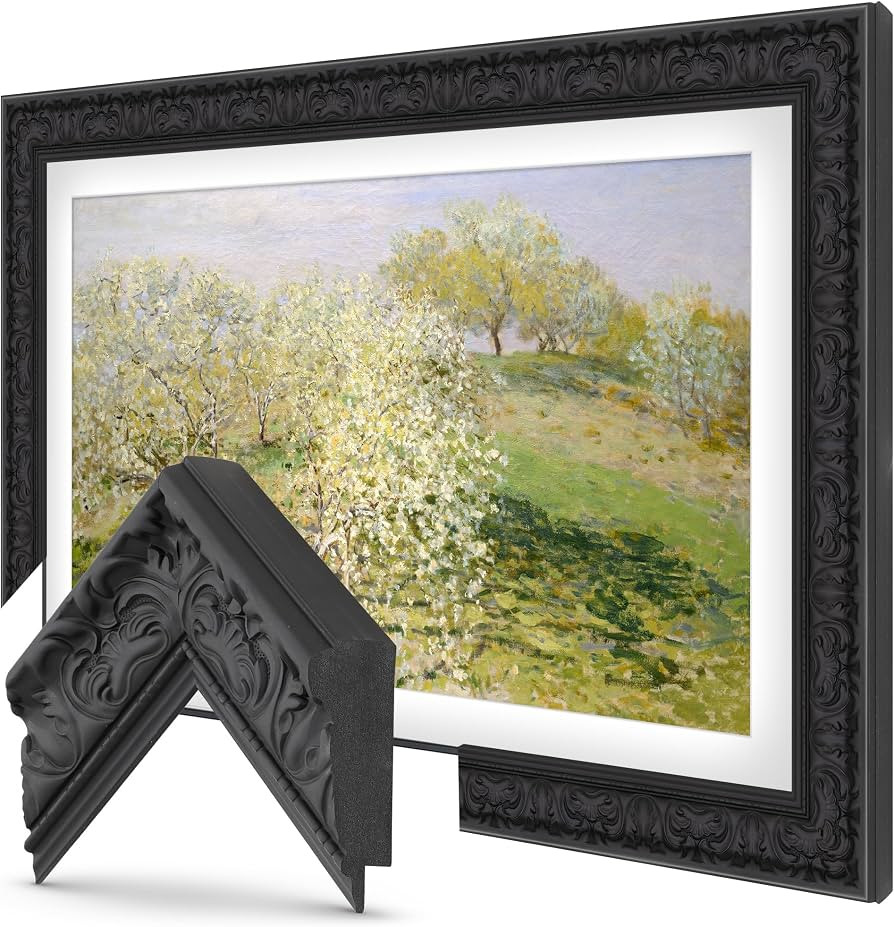 Tuscan Matte Black 55" Deco TV Frame for Samsung The Frame/Pro TVs | Amazon (US)