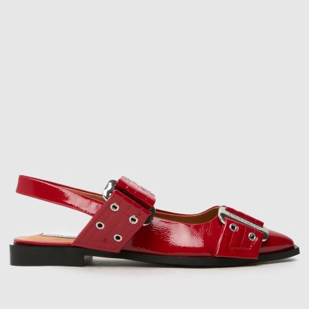 Womens Red Steve Madden Grand Ave Buckle Flat Shoes | schuh | Schuh