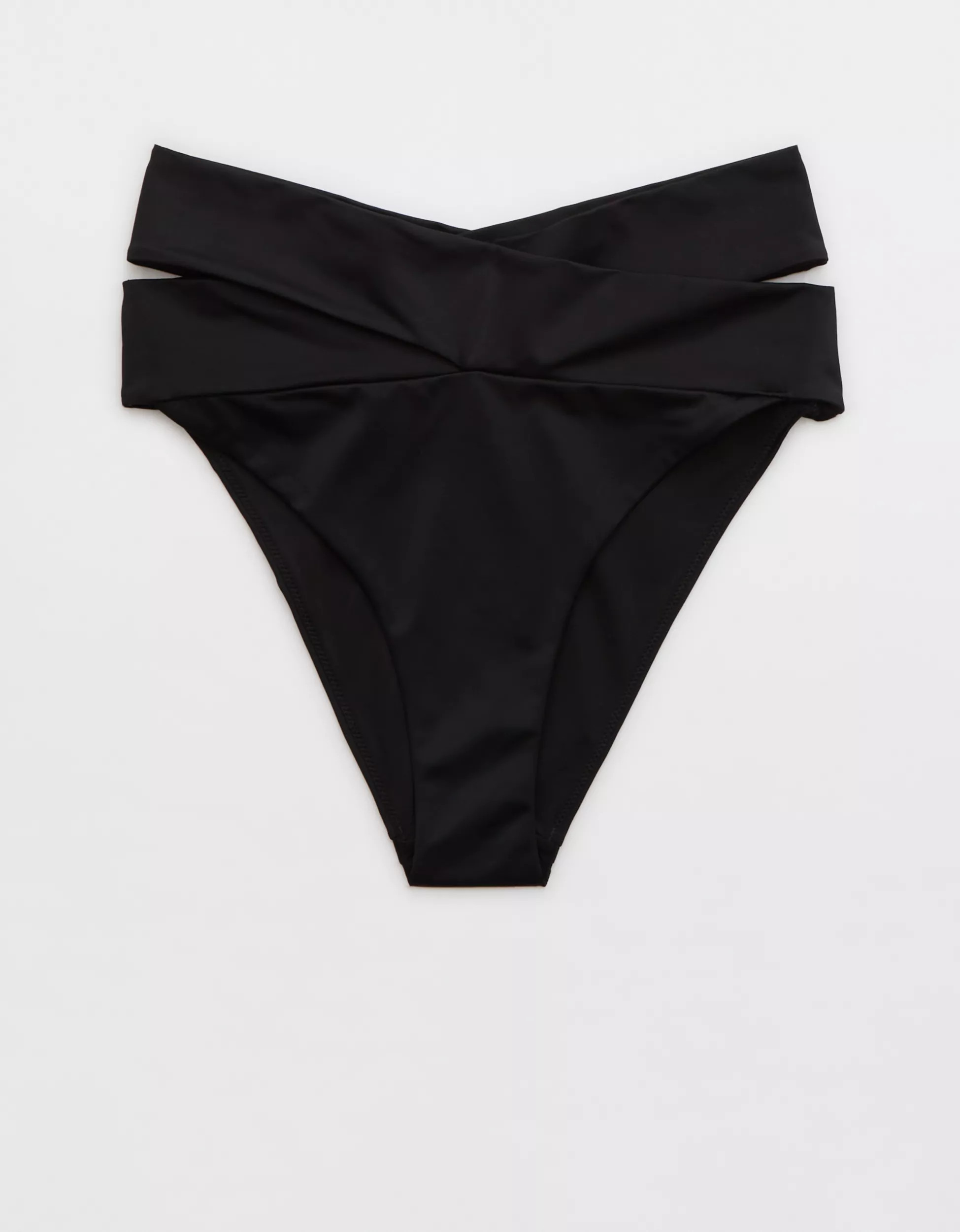 Aerie Crossover Cut Out High Cut Cheeky Bikini Bottom | Aerie