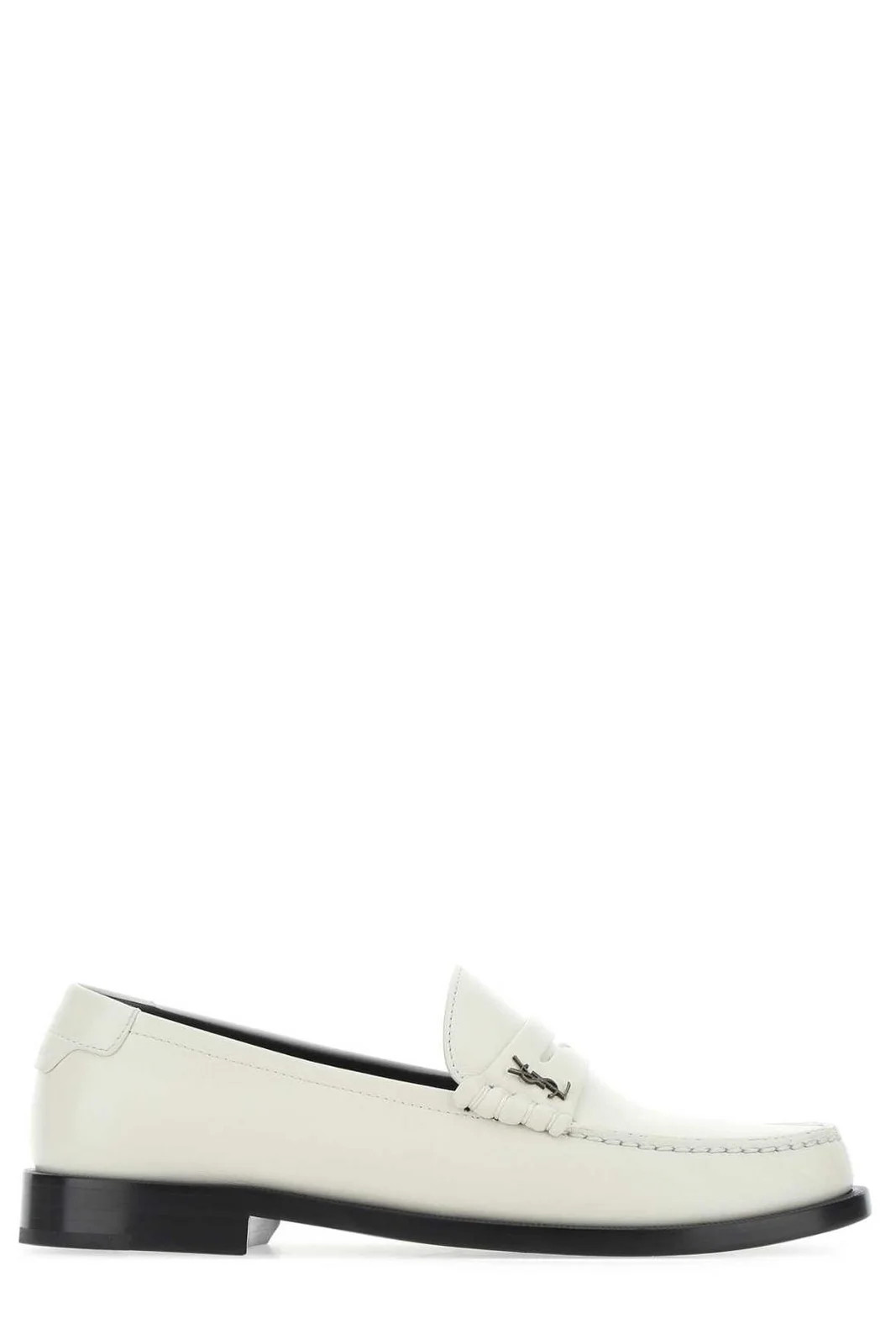 Saint Laurent Monogram Plaque Slip-On Loafers | Cettire Global