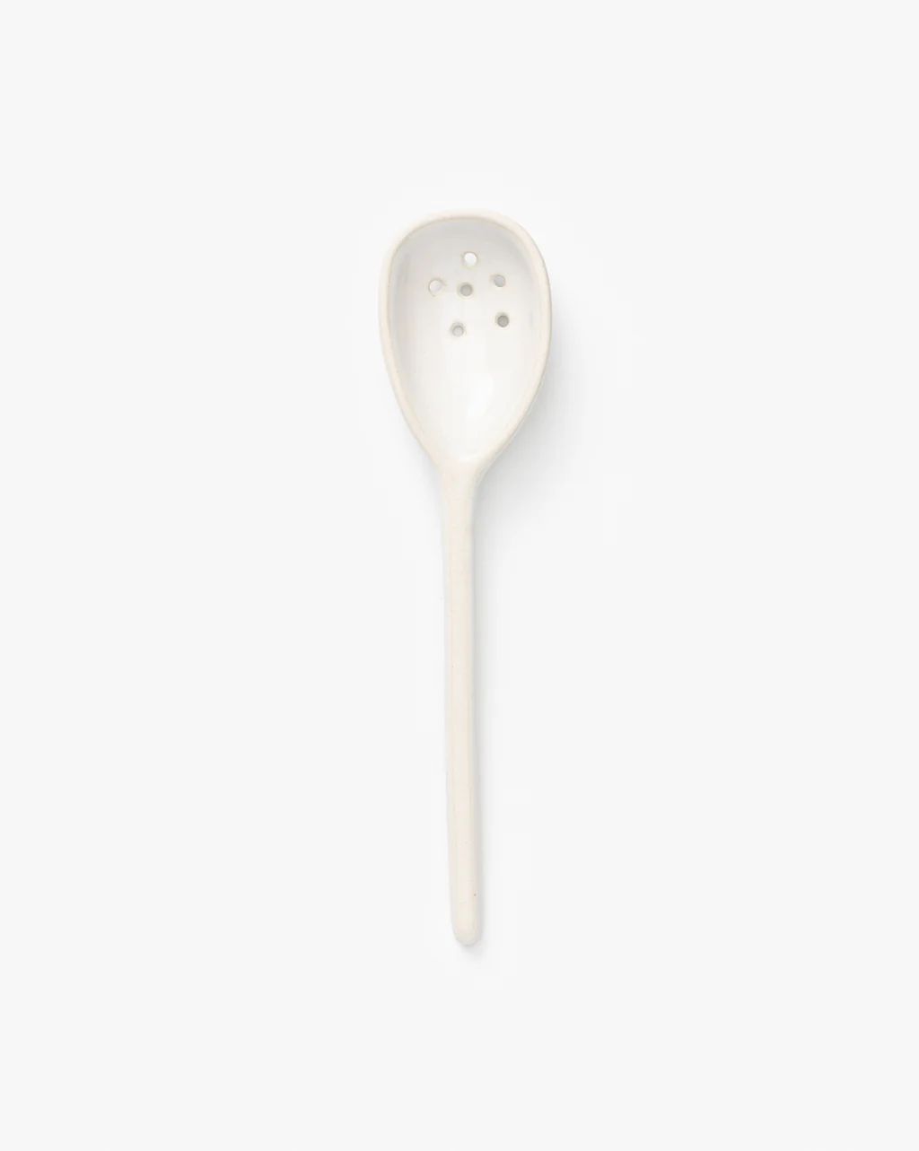 Cream Stoneware Strainer Spoon | McGee & Co. (US)