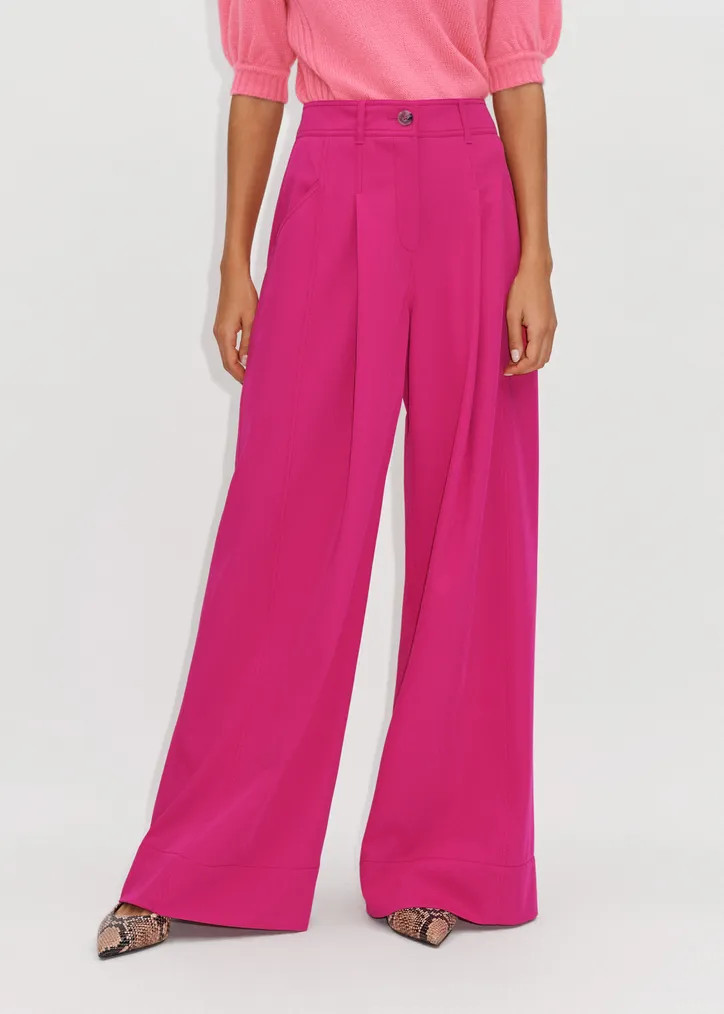 Spring Twill Wide-Leg Trouser | ME + EM