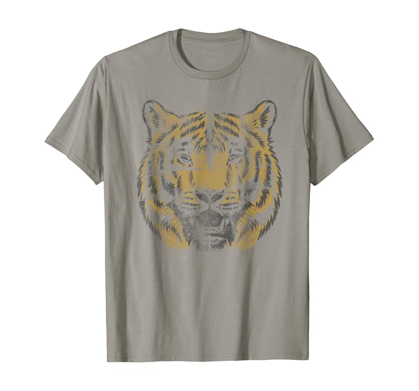 Vintage Tiger Face Tiger Head Wild Cat Lover Gift T-Shirt | Amazon (US)