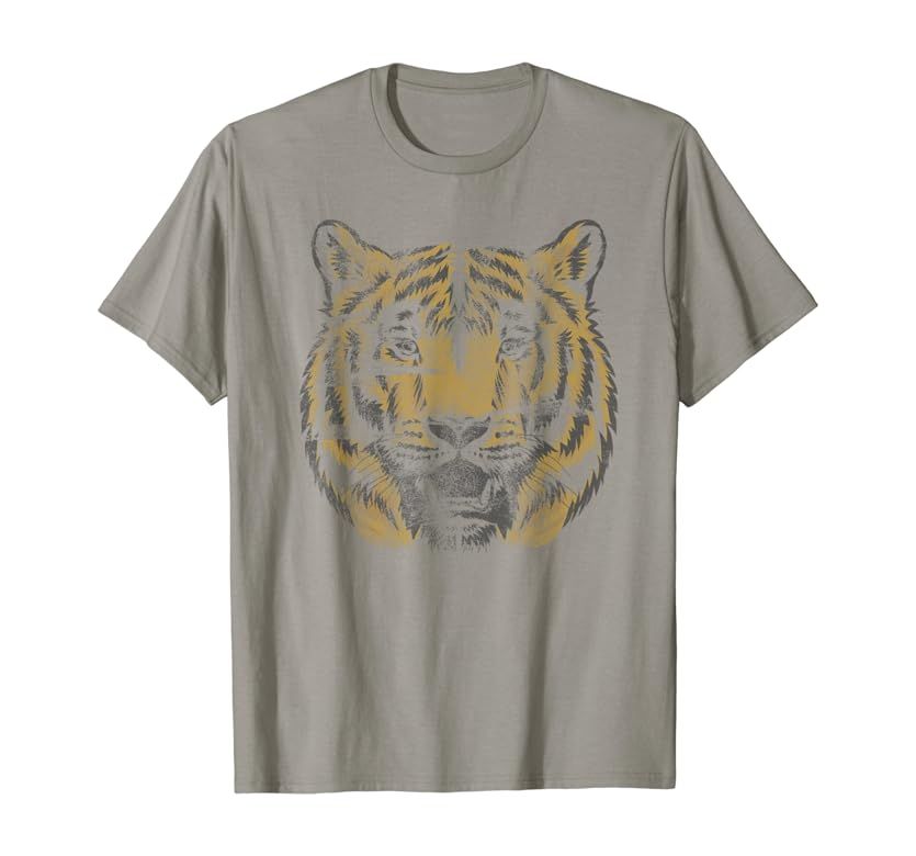 Vintage Tiger Face Tiger Head Wild Cat Lover Gift T-Shirt | Amazon (US)