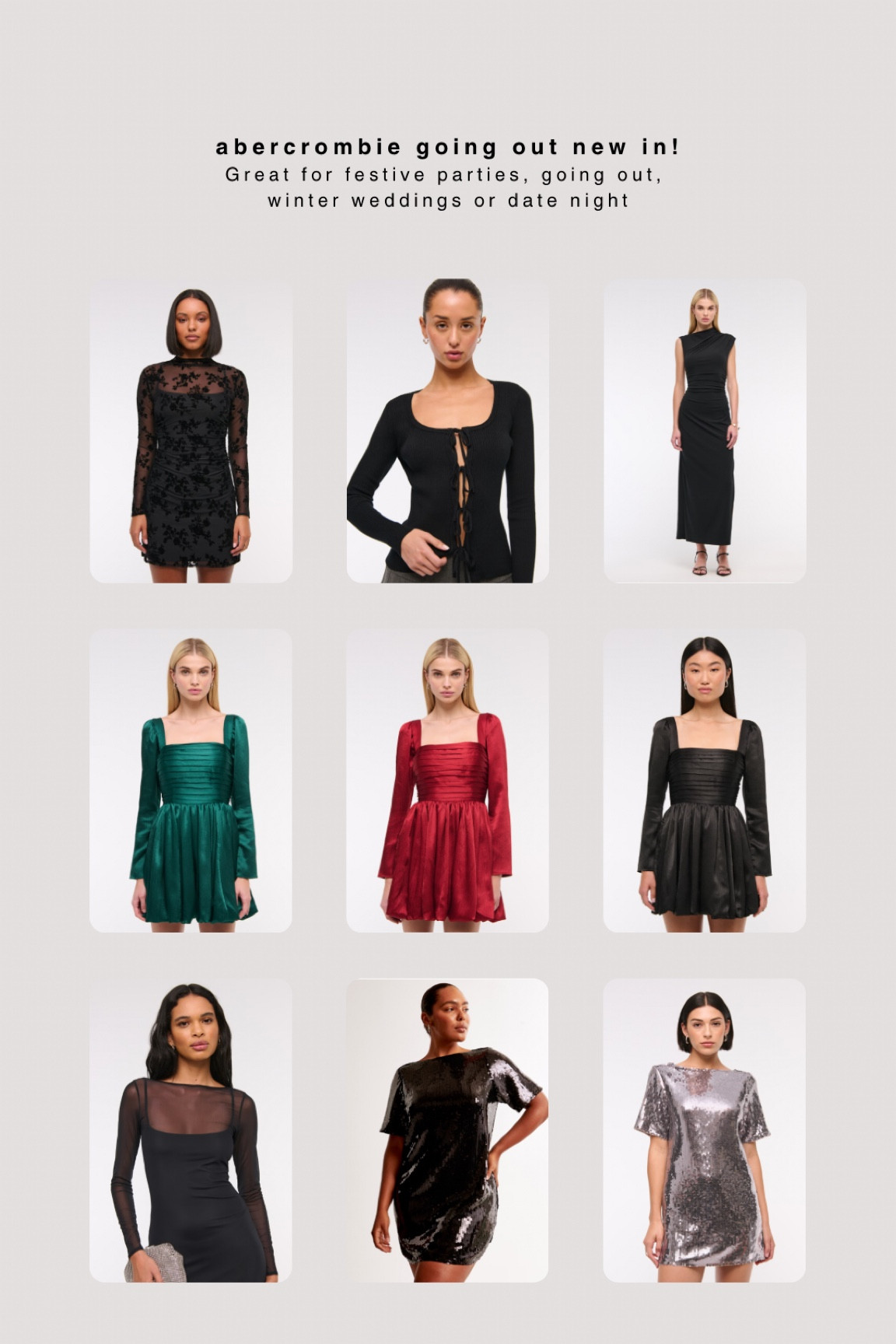 Going out Abercrombie winter party / wedding guest / festive night out edit 

#LTKmidsize #LTKwedding #LTKwinter