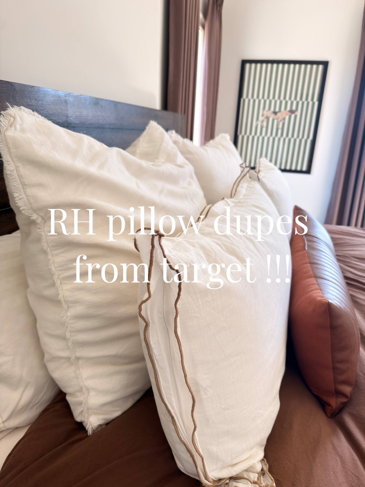 These are some of my favorite bed pillows. They are Restoration Hardware dupes and come in multiple different colors. Highly recommended. 

#LTKSeasonal #LTKHome #LTKmomlife