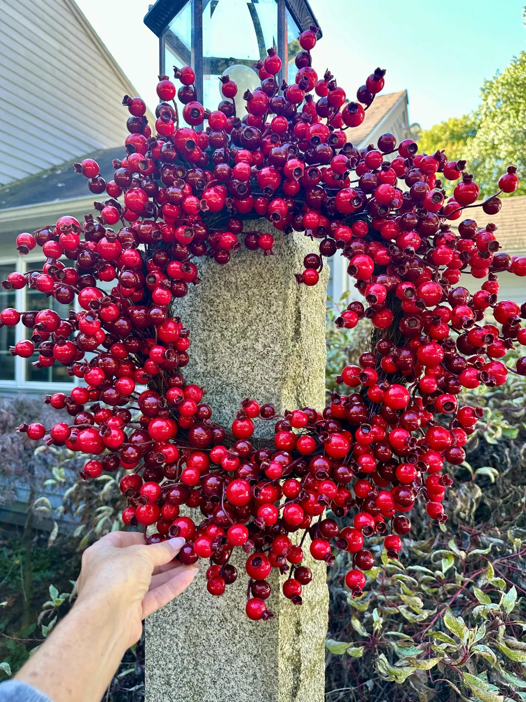Christmas Wreath With Faux Red Berries Front Door Christmas Wreath for Winter Rustic Berry Wreath... | Etsy (US)