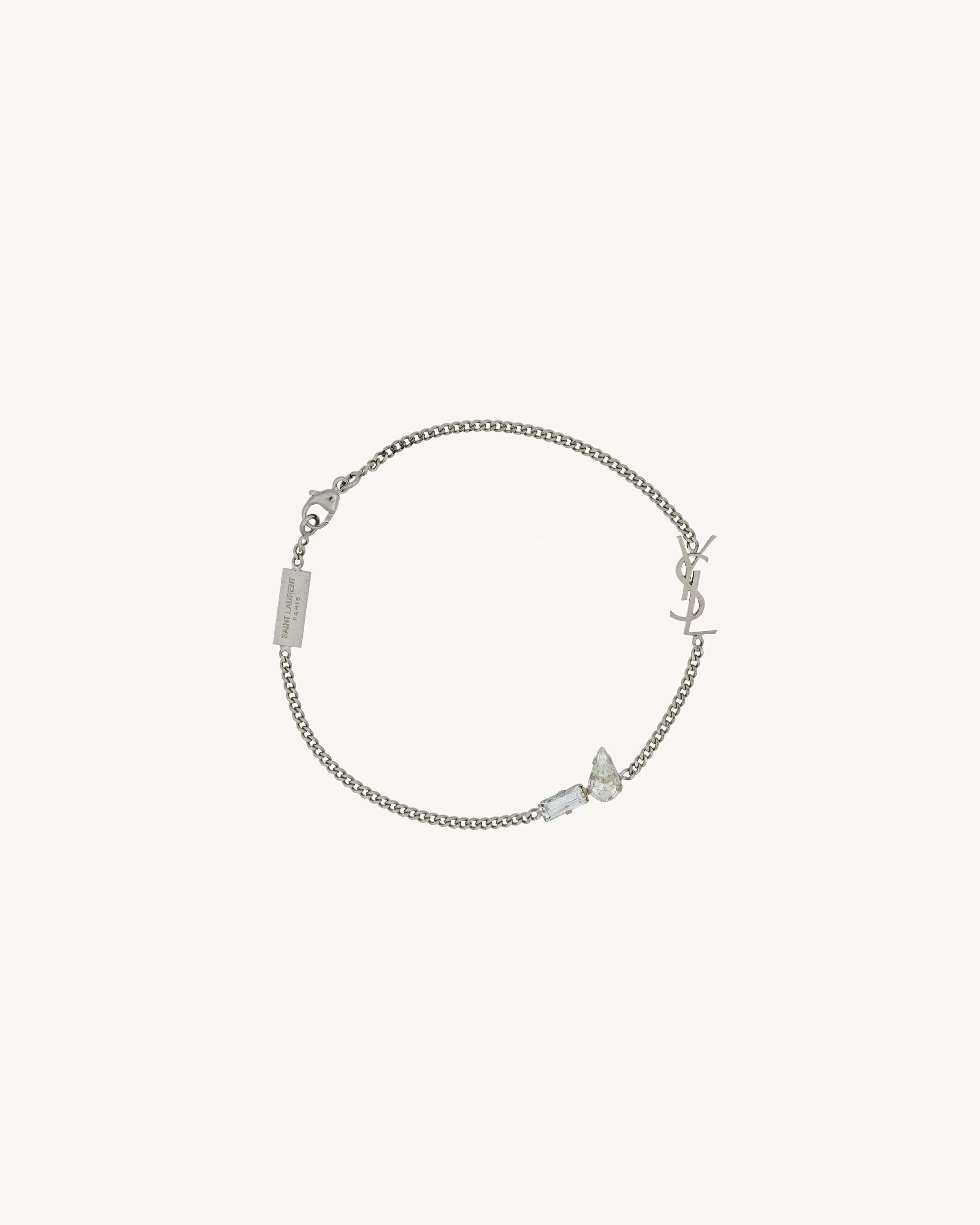 CASSANDRE charm bracelet in metal and rhinestone | Saint Laurent Inc. (Global)