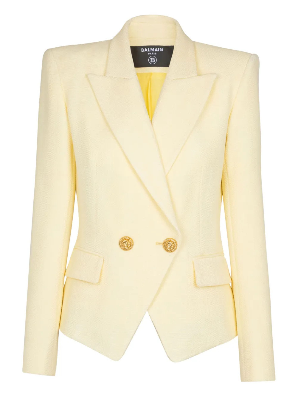 Balmain double-button blazer - Yellow | Farfetch Global