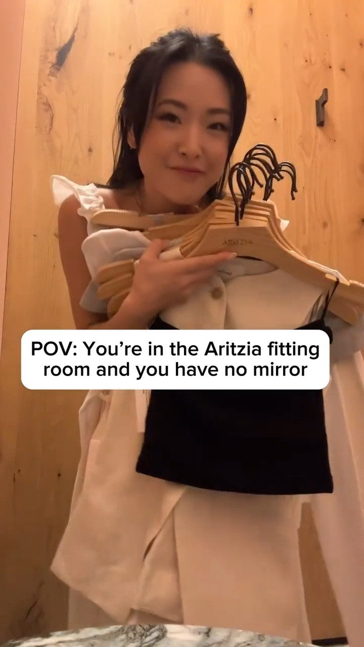 POV: You are in the Aritzia fitting room and there are no mirrors 🫠

If you have any Aritzia favs please share in the comments!

For shorties like me (I’m 4’11”) it’s a great place to buy things that fit off the rack. Comment “shop” for links!
