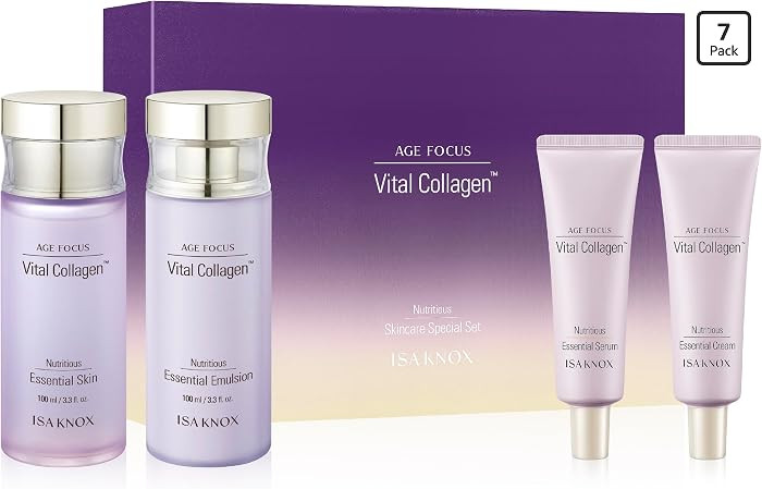 ISA KNOX Age Focus Vital Collagen Skincare Set (14.54 fl oz) - Korean Skincare for Firming, Hydra... | Amazon (US)
