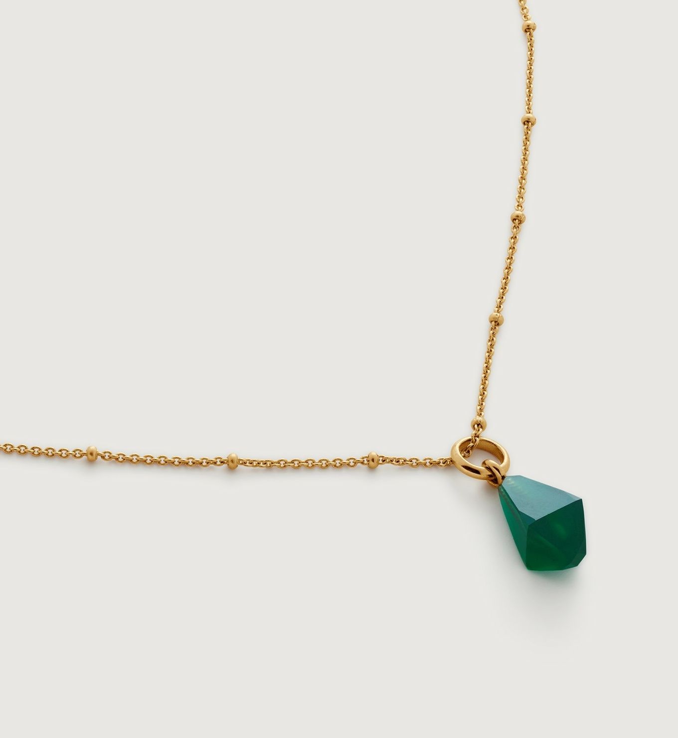 Geometric Gemstone Beaded Chain Necklace | Monica Vinader (US)