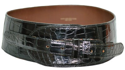 Barry Kieselstein Cord 3" Wide Black Alligator Belt SZ 2 | eBay | eBay US