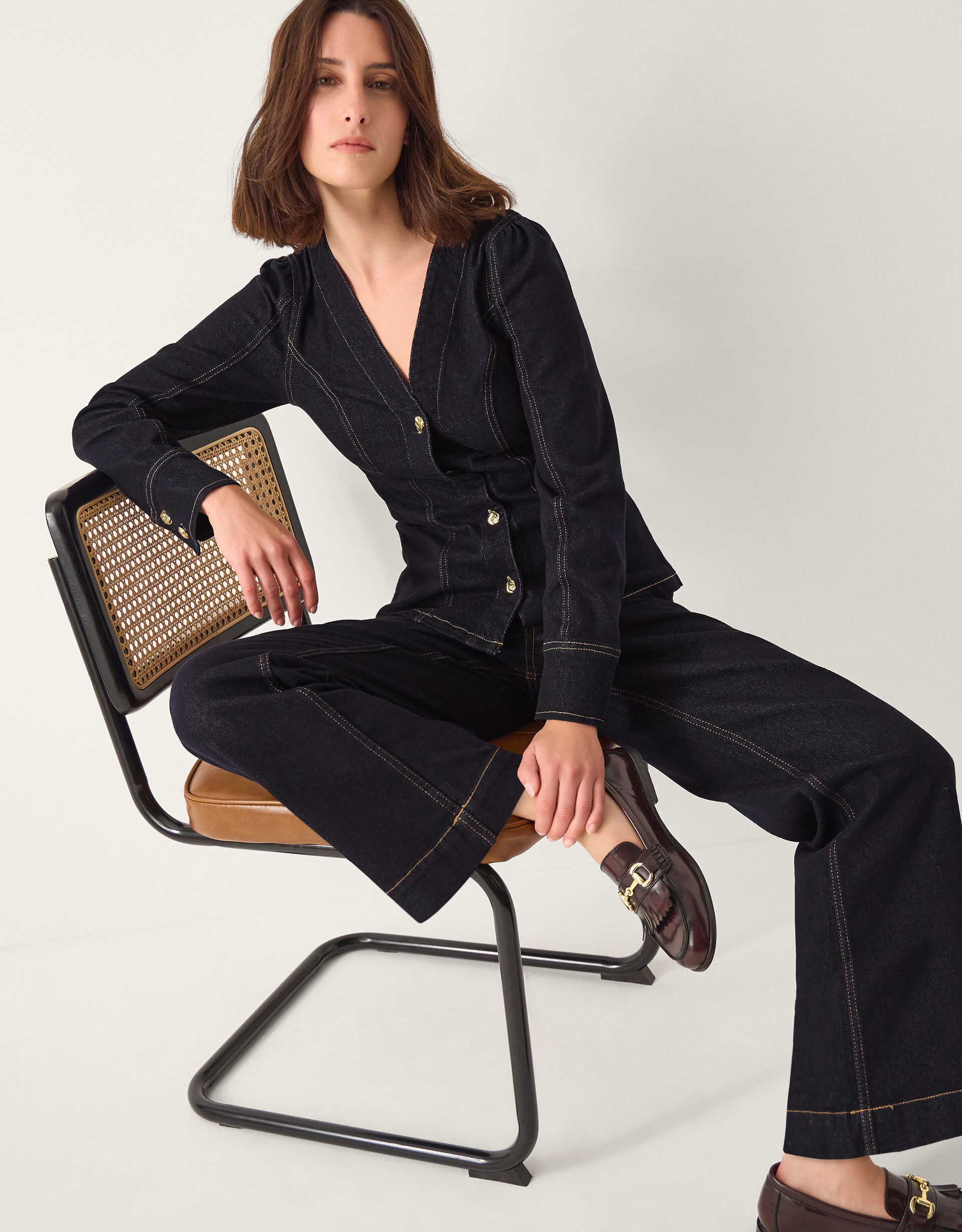 Teri Wide Leg Jeans Blue | Monsoon (UK)