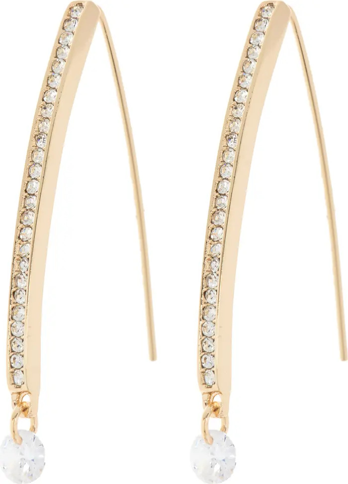 DKNY Pavé Threader Earrings | Nordstromrack | Nordstrom Rack