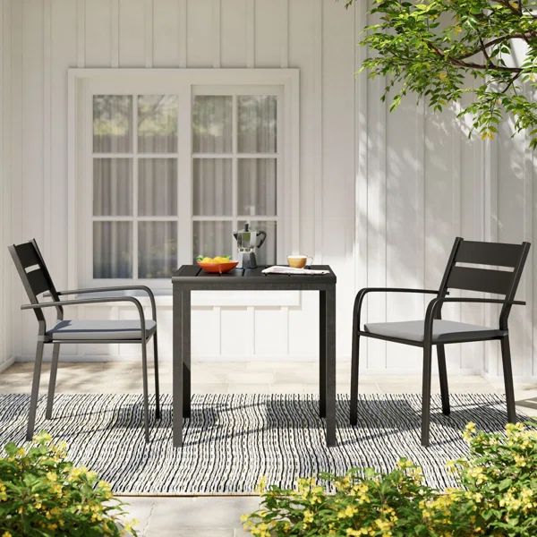 2 - Person Square Outdoor Dining Set with Cushions | Wayfair North America
