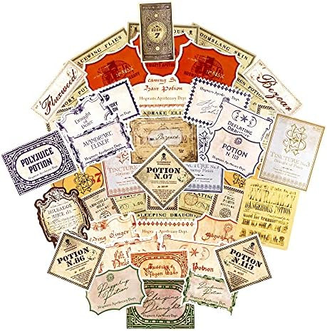 Conquest Journals Harry Potter Potions Labels Vinyl Stickers, Set of 60, Official Labels from The... | Amazon (US)