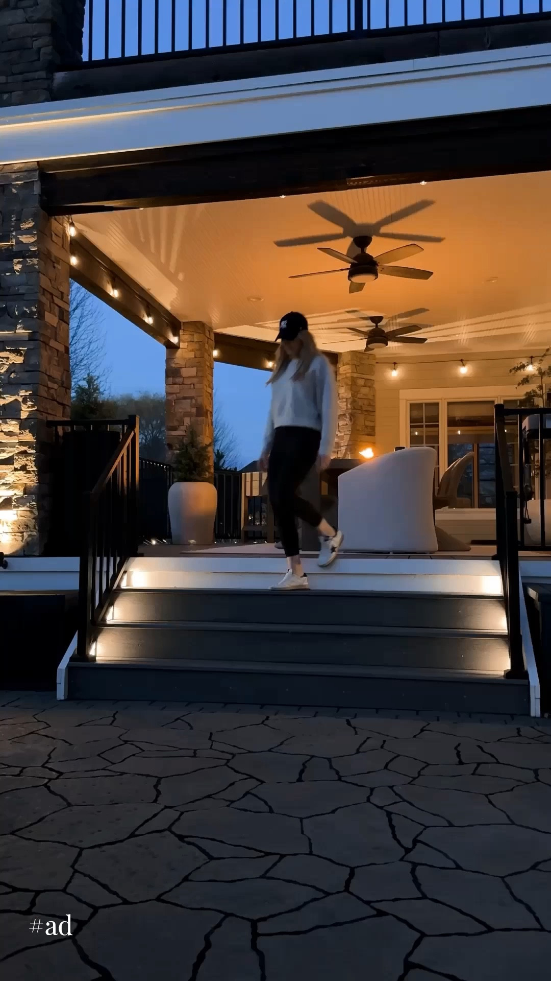 #ad It’s all about the ambiance! When Spring hit and the temps reached 70 in MN you better believe I couldn’t get outside fast enough to start cleaning things up. I started with our covered patio and gave it a major glow up (literally!!!) with solar string lights, step lights and a tabletop fire pit from @loweshomeimprovement 

Planning your outdoor spaces early sets you up to spend more time enjoying them and less time worrying about them! 
#lowespartner 

#LTKSeasonal #LTKSaleAlert #LTKHome