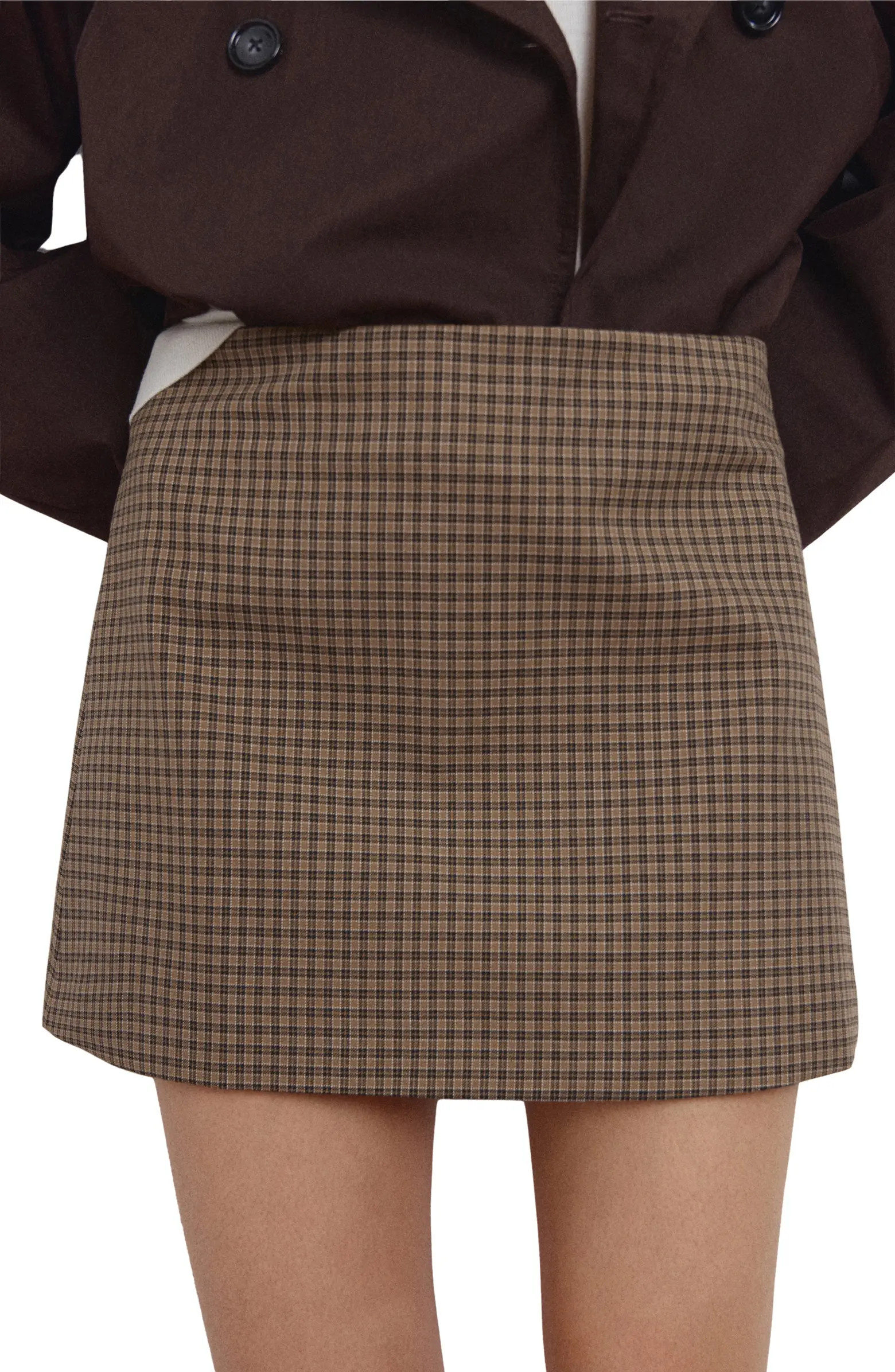 Houndstooth A-Line Miniskirt | Nordstrom