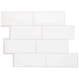 Metro Campagnola White 11.50 in. x 8.38 in. Vinyl Peel and Stick Tile (2.21 sq. ft./ 4-pack) | The Home Depot