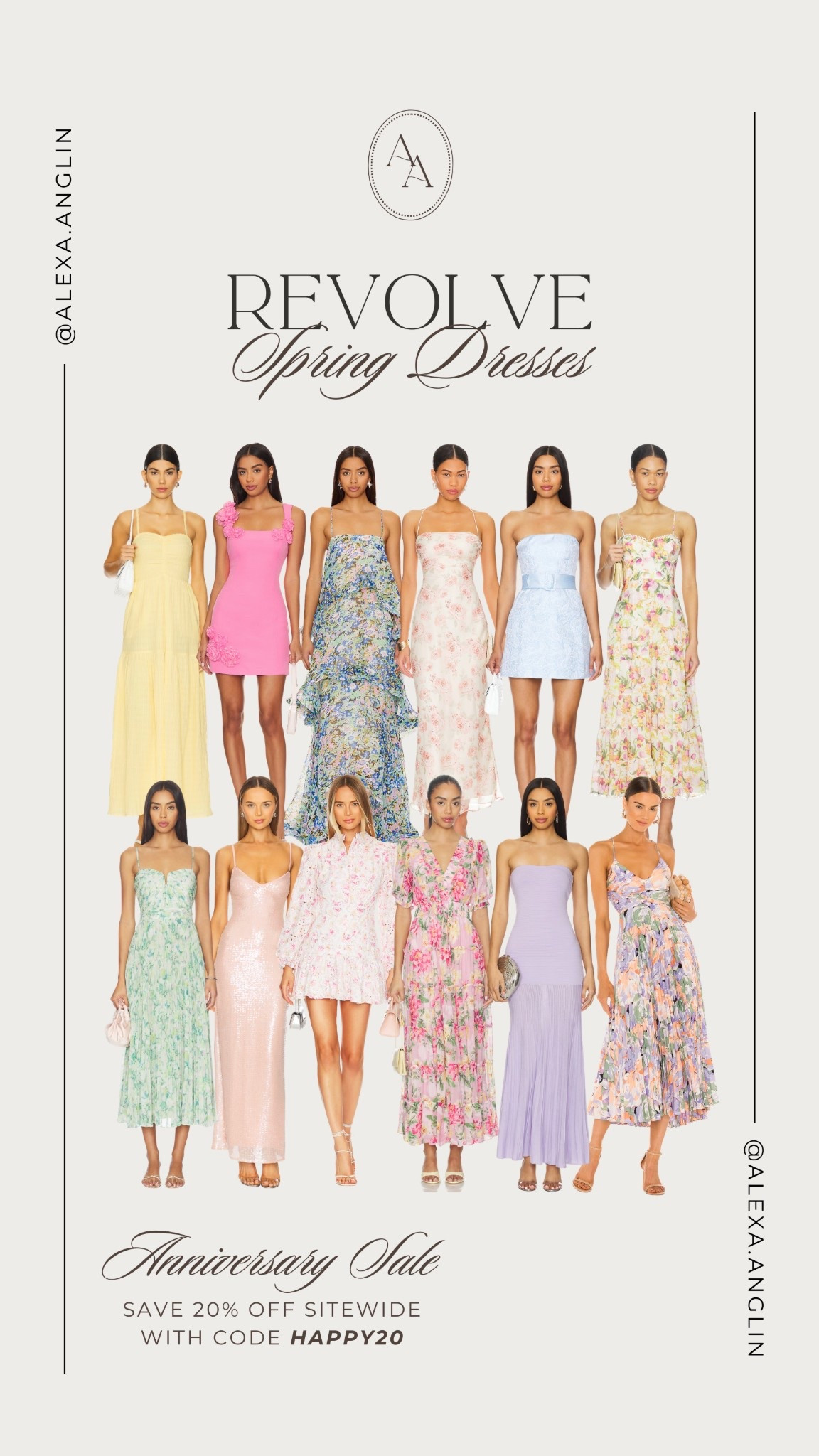 Revolve Anniversary Sale is here for today only!! Take 20% off sitewide (some exclusions) with code HAPPY20 at checkout. Shop everything from resort wear to wedding guest dresses, beauty, shoes, and more! + free 2 day shipping! 

Spring dresses // wedding guest dresses // spring events // women’s fashion // best dressed guess // spring sale

#LTKspring #LTKWedding #LTKSaleAlert